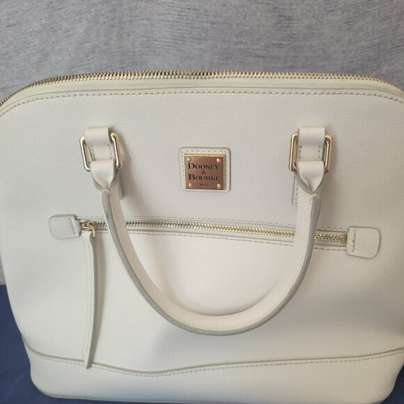 Dooney & Bourke Saffiano Domed Zip Satchel - Picture 2 of 11